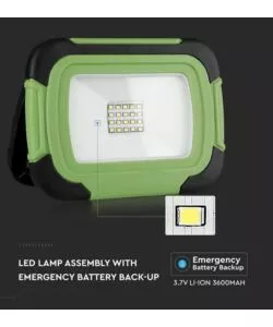 FARO LED RICARICABILE VTAC VERDE 4000K 10W