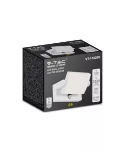 APPLIQUE LED SOLARE DA ESTERNO RETTANGOLARE VTAC BIANCO 4000K