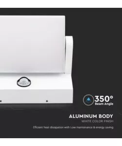 APPLIQUE LED SOLARE DA ESTERNO RETTANGOLARE VTAC BIANCO 4000K