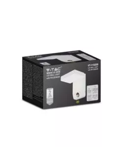 APPLIQUE QUADRATA LED SOLARE DA ESTERNO VTAC BIANCO 3000K