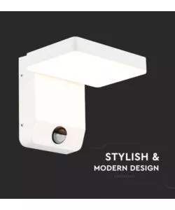 APPLIQUE QUADRATA LED SOLARE DA ESTERNO VTAC BIANCO 3000K