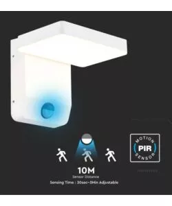 APPLIQUE QUADRATA LED SOLARE DA ESTERNO VTAC BIANCO 3000K