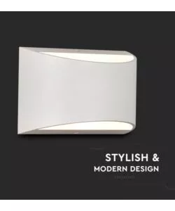 APPLIQUE LED DA ESTERNO A DOPPIO FASCIO LUMINOSO VTAC "BRIDGELUX" BIANCO 4000K