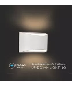 APPLIQUE LED DA ESTERNO A DOPPIO FASCIO LUMINOSO VTAC "BRIDGELUX" BIANCO 4000K
