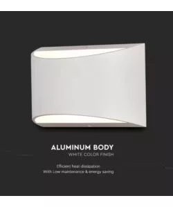 APPLIQUE LED DA ESTERNO A DOPPIO FASCIO LUMINOSO VTAC "BRIDGELUX" BIANCO 4000K
