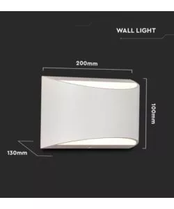 APPLIQUE LED DA ESTERNO A DOPPIO FASCIO LUMINOSO VTAC "BRIDGELUX" BIANCO 4000K