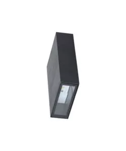 APPLIQUE LED DA ESTERNO RETTANGOLARE VERTICALE A DOPPIO FASCIO LUMINOSO VTAC NERO 3000K