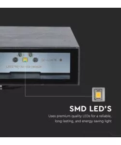 APPLIQUE LED DA ESTERNO RETTANGOLARE VERTICALE A DOPPIO FASCIO LUMINOSO VTAC NERO 3000K