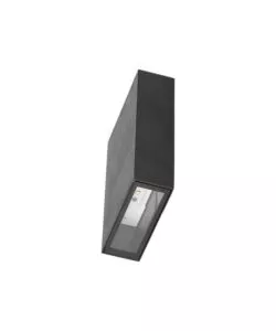 APPLIQUE LED DA ESTERNO RETTANGOLARE VERTICALE A DOPPIO FASCIO LUMINOSO VTAC NERO 6500K