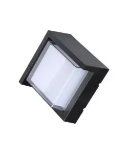 APPLIQUE LED DA ESTERNO QUADRATA SEMICOPERTA VTAC NERO 3000K 7W