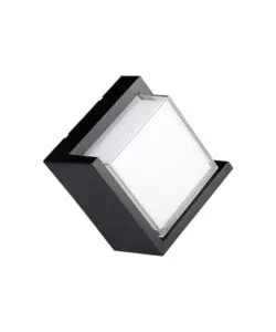 APPLIQUE LED DA ESTERNO QUADRATA SEMICOPERTA VTAC NERO 4000K 12W