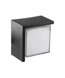 APPLIQUE LED DA ESTERNO QUADRATA SEMICOPERTA VTAC NERO 4000K 12W