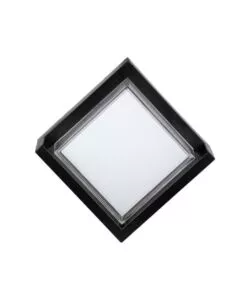 APPLIQUE LED DA ESTERNO QUADRATA SEMICOPERTA VTAC NERO 4000K 12W