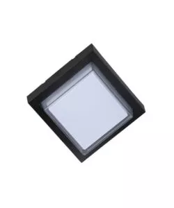 APPLIQUE LED DA ESTERNO QUADRATA SCOPERTA VTAC NERO 3000K 7W