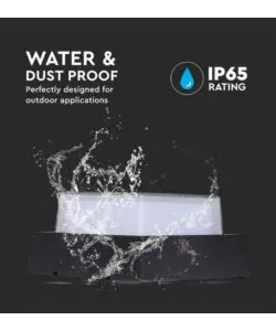 APPLIQUE LED DA ESTERNO QUADRATA SCOPERTA VTAC NERO 3000K 7W