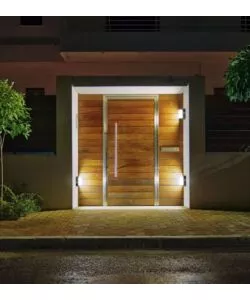 APPLIQUE LED DA ESTERNO ROTONDA SCOPERTA VTAC NERO 3000K 12W