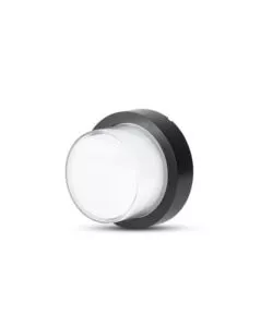 APPLIQUE LED DA ESTERNO ROTONDA SCOPERTA VTAC NERO 3000K 12W