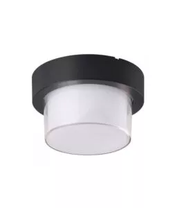 APPLIQUE LED DA ESTERNO ROTONDA SCOPERTA VTAC NERO 3000K 12W
