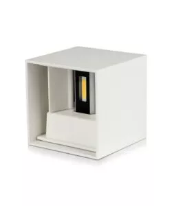 APPLIQUE LED DA ESTERNO QUADRATA A DOPPIO FASCIO LUMINOSO VTAC BIANCO 3000K