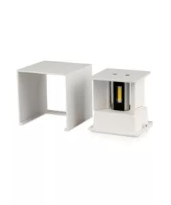 APPLIQUE LED DA ESTERNO QUADRATA A DOPPIO FASCIO LUMINOSO VTAC BIANCO 3000K