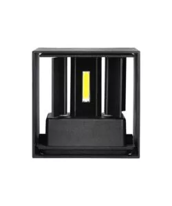 APPLIQUE LED DA ESTERNO QUADRATA A DOPPIO FASCIO LUMINOSO VTAC NERO 3000K