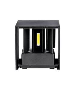 APPLIQUE LED DA ESTERNO QUADRATA A DOPPIO FASCIO LUMINOSO VTAC NERO 3000K