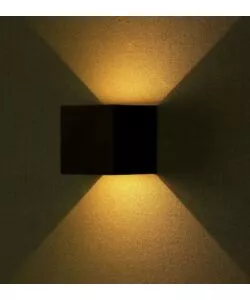 APPLIQUE LED DA ESTERNO QUADRATA A DOPPIO FASCIO LUMINOSO VTAC NERO 4000K
