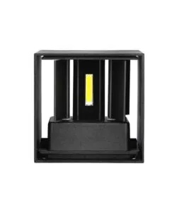 APPLIQUE LED DA ESTERNO QUADRATA A DOPPIO FASCIO LUMINOSO VTAC NERO 4000K