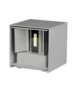 APPLIQUE LED DA ESTERNO QUADRATA A DOPPIO FASCIO LUMINOSO VTAC GRIGIO 3000K
