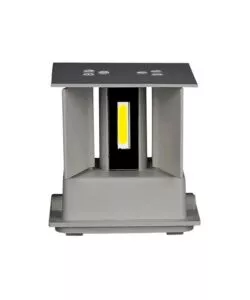 APPLIQUE LED DA ESTERNO QUADRATA A DOPPIO FASCIO LUMINOSO VTAC GRIGIO 4000K