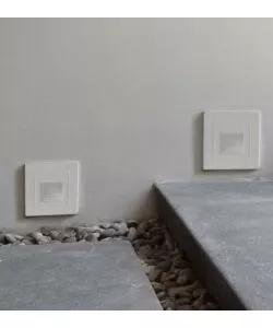 FARETTO LED SEGNAPASSO AD INCASSO DA ESTERNO QUADRATO VTAC BIANCO 3000K