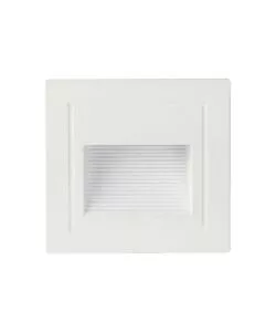 FARETTO LED SEGNAPASSO AD INCASSO DA ESTERNO QUADRATO VTAC BIANCO 3000K