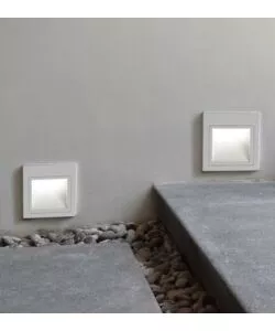 FARETTO LED SEGNAPASSO AD INCASSO DA ESTERNO QUADRATO VTAC BIANCO 4000K