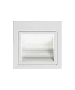 FARETTO LED SEGNAPASSO AD INCASSO DA ESTERNO QUADRATO VTAC BIANCO 4000K