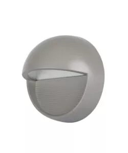 FARETTO LED SEGNAPASSO ROTONDO DA 3W A PLAFONE DA ESTERNO VTAC GRIGIO 4000K