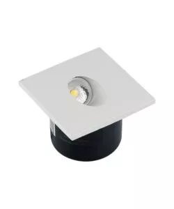 FARETTO LED SEGNAPASSO AD INCASSO DA ESTERNO QUADRATO VTAC BIANCO 4000K