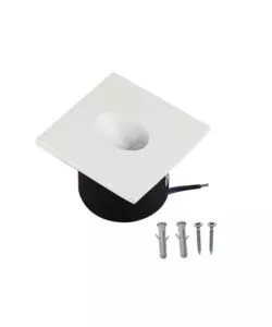 FARETTO LED SEGNAPASSO AD INCASSO DA ESTERNO QUADRATO VTAC BIANCO 4000K