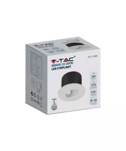 FARETTO LED SEGNAPASSO AD INCASSO DA ESTERNO ROTONDO VTAC BIANCO 4000K
