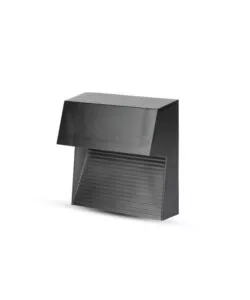 FARETTO LED SEGNAPASSO A PLAFONE DA ESTERNO QUADRATO VTAC NERO 3000K