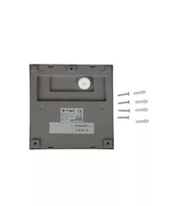 FARETTO LED SEGNAPASSO A PLAFONE DA ESTERNO QUADRATO VTAC GRIGIO 4000K