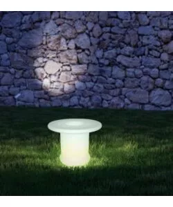TAVOLO DA ESTERNO LED RGB VTAC CON TELECOMANDO BIANCO 72X72X58 CM