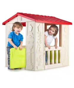 CASETTA DA GIARDINO PER BAMBINI ELICA GARDEN "HAPPY" IN PLASTICA MULTICOLOR 104X90X101,5 CM