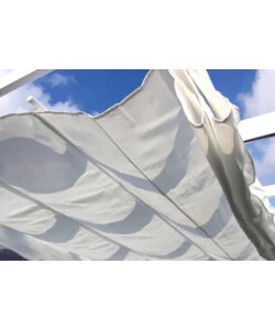 PERGOLA RETTANGOLARE ELICA GARDEN "ASTORIA" IN ALLUMINIO E POLIESTERE BIANCO 400X300X240 CM