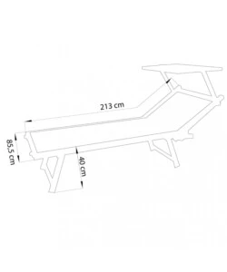 SDRAIO REGOLABILE ELICA GARDEN "CEFALU XXL" IN ALLUMINIO GRIGIO CHIARO 213X85X40 CM