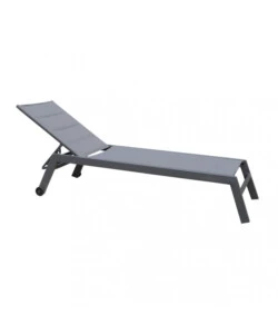 SDRAIO RECLINABILE ELICA GARDEN "FORMENTERA" IN ALLUMINIO ANTRACITE 198X61X95 CM