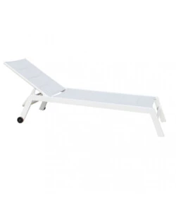 SDRAIO RECLINABILE ELICA GARDEN "FORMENTERA" IN ALLUMINIO BIANCO 198X61X95 CM