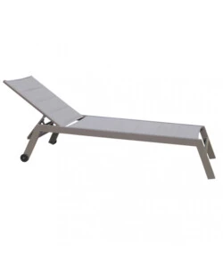 SDRAIO RECLINABILE ELICA GARDEN "FORMENTERA" IN ALLUMINIO TAUPE 198X61X95 CM