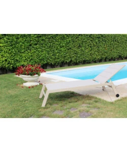 SDRAIO RECLINABILE ELICA GARDEN "FORMENTERA" IN ALLUMINIO TORTORA 198X61X95 CM