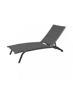 SDRAIO RECLINABILE E IMPILABILE ELICA GARDEN "ITACA" IN ALLUMINIO ANTRACITE 161X62X92,5 CM