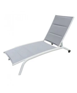 SDRAIO RECLINABILE E IMPILABILE ELICA GARDEN "ITACA" IN ALLUMINIO BIANCO 161X62X92,5 CM